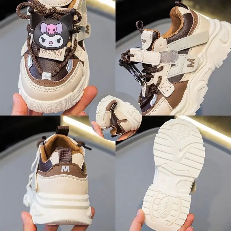 Girl Kuromi Sports Shoes Breathable Running Shoes Tennis Shoes New Sanrio Hello Kitty Kawaii Child Cartoon Casual Shoes Cute