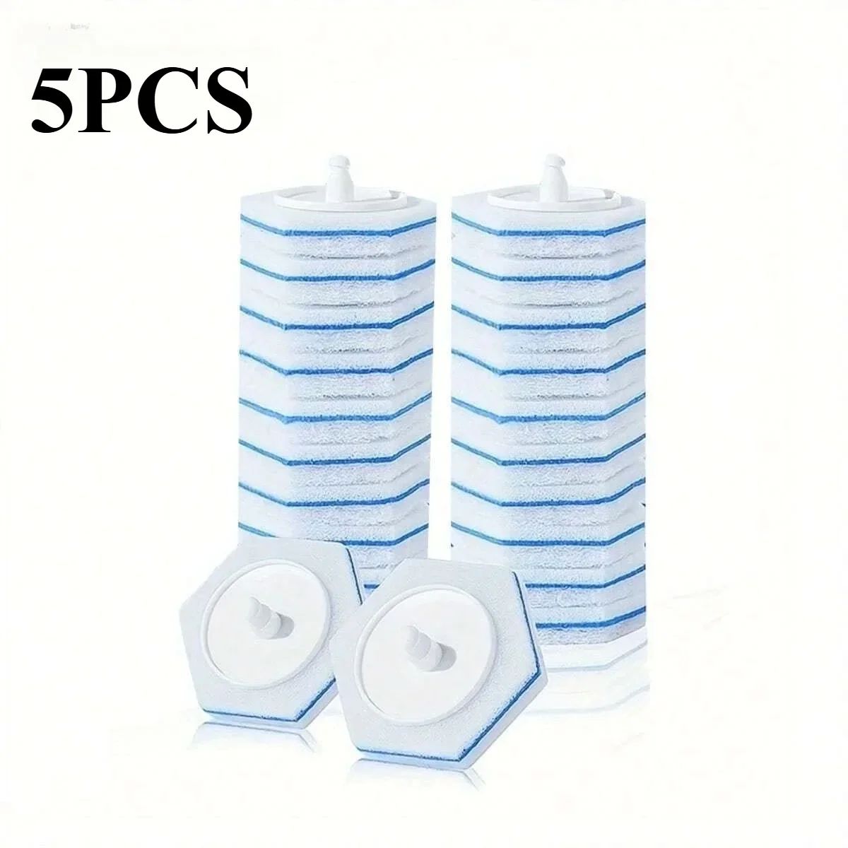 2/10/20pcs Escova de Vaso Sanitário Atualizada com Cabo, Refis de Cabo de Limpeza Descartáveis Compatíveis com Vaso Sanitário