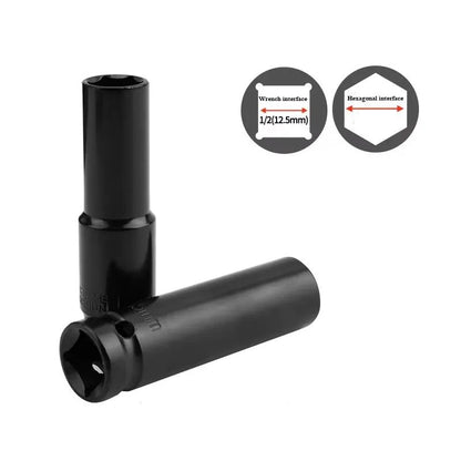 10pcs 1/2 Drive Metric Impact Socket Set Heavy Duty Universal Deep Socket Wrench for Air Pneumatic Repair Tools