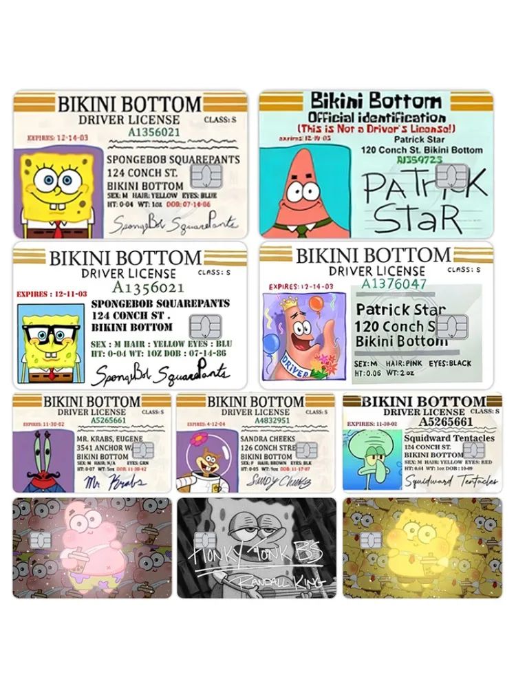 Bob Esponja Crachá Adesivo DIY Decore Exquisito Cartão de Banco Casal Estudante Material Escolar Decalques Patch Documentos Presente de Aniversário