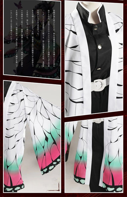 AnimeKochou Shinobu Cosplay Costume  Kochou Uniforms Wigs Hairs Halloween For Kids Adult Cos Party