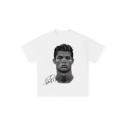 Cristiano Ronaldo Soccer Superstar Super Fashion Print Short Sleeve Cotton T-shirt Men Women Worn American Style