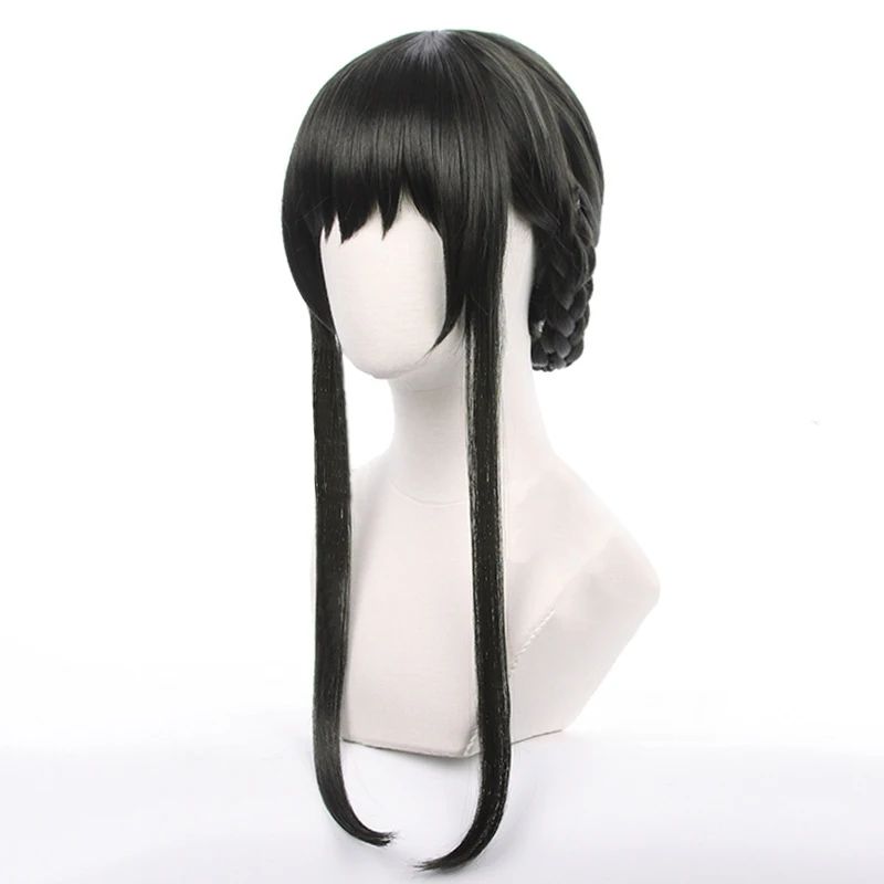 Anime spy x family Yor Forger Cosplay Costumes Red Sweater Dress Suit Casual Wear Black Braid Wig Halloween Costume For Women