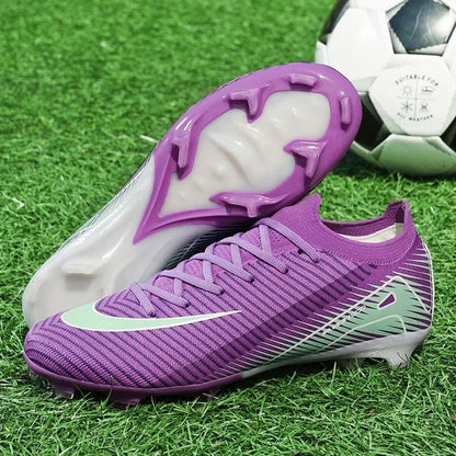 New Men Outdoor Football Boots Soccer Shoes Cleats Match Training TF/FG Grass Ankle Long Spikes Sport Hot-selling High-quality