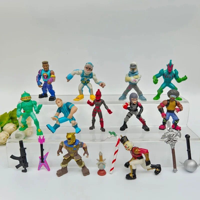 5 Peças Novo Jogo PVE PVP Raro Soldado Fortniting com Arma de Fogo Boneco Modelo Coleção Limitada Brinquedo de Presente Para Criança Menino Menina Adulto
