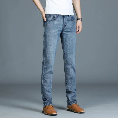 Mens High Quality Jeans Fashion Straight Denim Pants Men Classic Casual Jeans Male Plus Size Denim Trousers Ripped Jeans 28-40