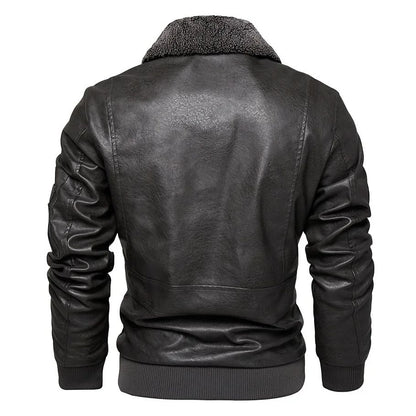 Business new Slim Genuine Leather Bomber Jacket Men Slim Leather Flight Jacket Black Pilot Coat High Quality Male Warm Jackets
