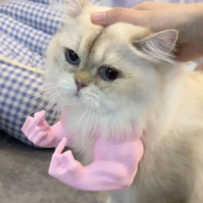 Braços Musculosos de Gato Impressos em 3D, Adereço Engraçado para Cosplay de Dedos, Capas de Braço e Pescoço Realistas para Fantasia de Festa de Halloween, Sessão de Fotos de Animais de Estimação