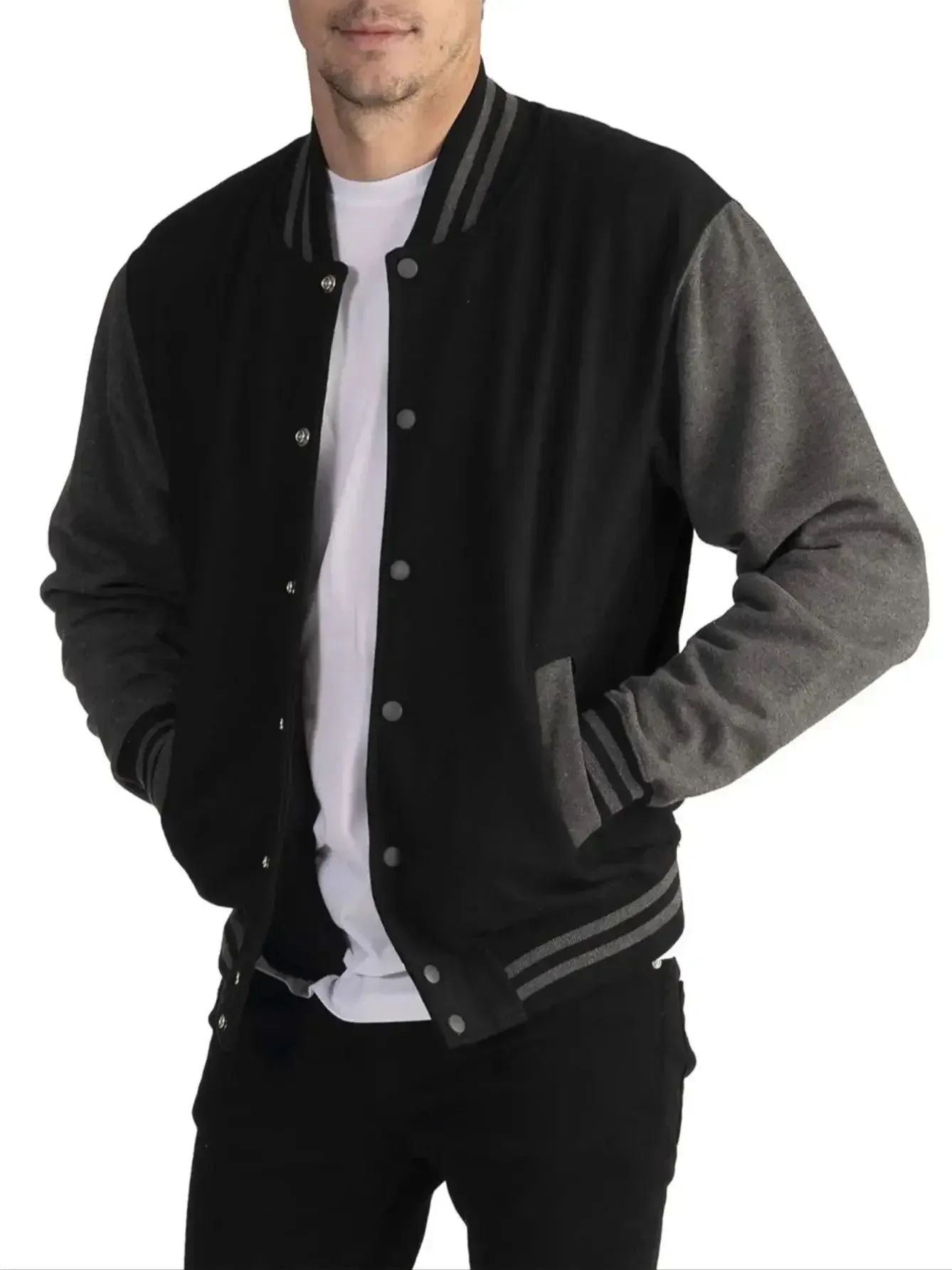 Jaquetas Masculinas com Letras de Cidade, Estilo Preppy, Uniformes de Beisebol, Casuais, S-3Xl, Blusas de Movimento High Street, Casaco de Retalhos de Pesca, Novidade de Outono