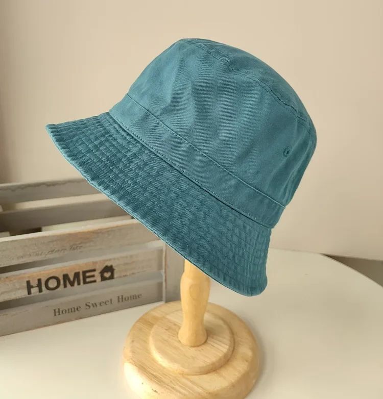 2025 Coreano Boné Pescador Jeans Lavado Cabeça Grande Masculino Chapéu de Sol Algodão Tamanho Grande 64cm Bob Panamá Unissex Tamanho Grande Boné de Pescador