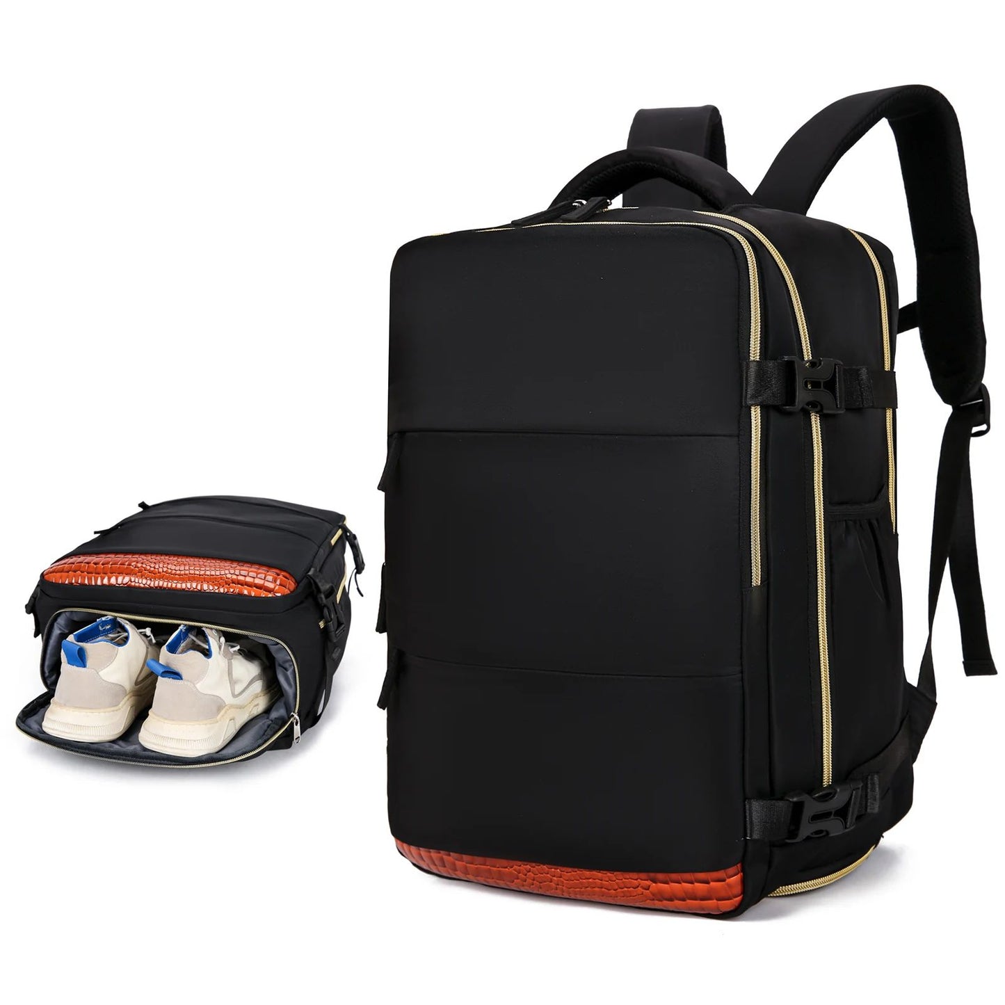 Mochila de Viagem Grande Capacidade Multifuncional para Laptop Escolar Esportes ao Ar Livre Diária com Compartimento para Sapatos
