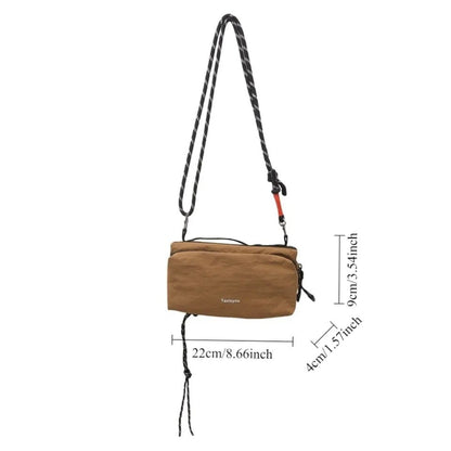 Unisex Camp Messenger Bag Large Capacity Shoulder Bag for Men Women Durable Nylon Hiking Travel Backpack