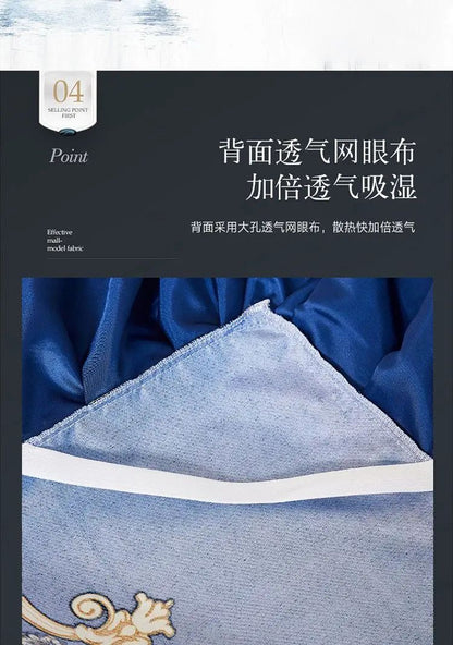 Kit 3 Peças de Lençol de Casal com Renda Clássica Azul Royal, Saia para Cama, Colcha de Casamento Lavável à Máquina, Capa de Colchão