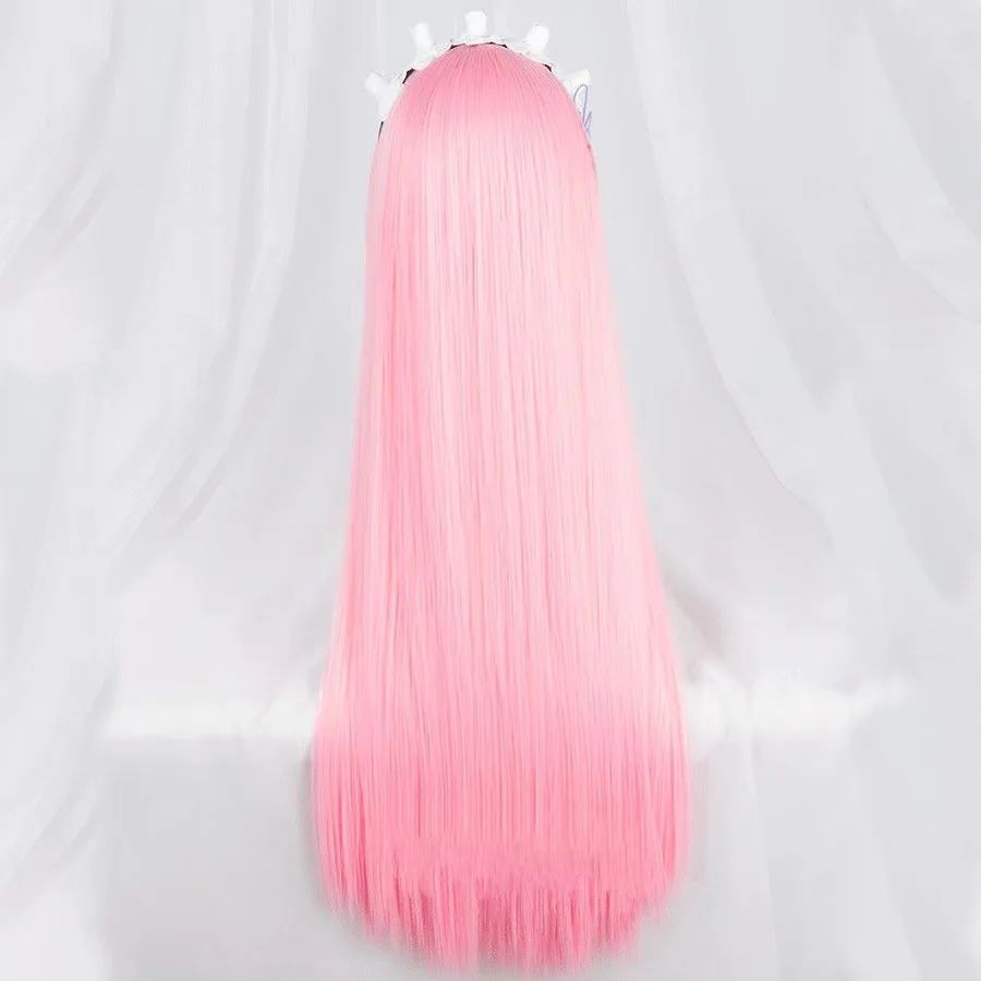 Peruca Ram Rem Cosplay de Cabelo Liso Longo para Anime Shows e Convenções Fabricante Chinês de Alta Qualidade Origem