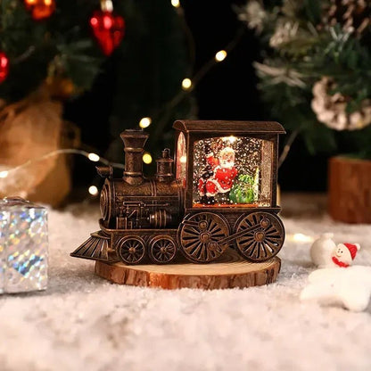 2026 Christmas Gift Christmas Crystal Ball Ornaments LED Lights Train Santa Claus Merry Christmas Decoration for Home Party Xmas