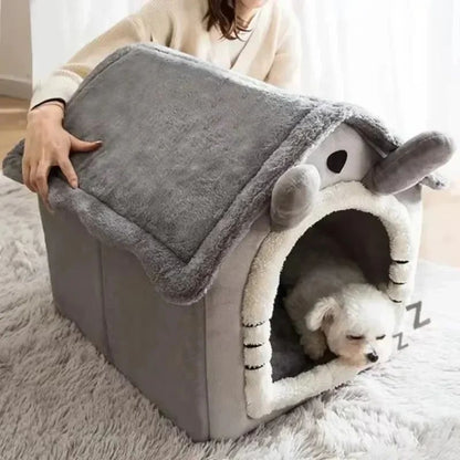 1 unidade de casinha de gatos e cachorros, casinha pequena para cachorro, uso geral nas quatro estações, pode ser desmontada e lavada, casinha de cachorro, suprimentos para animais de estimação, cama para animais de estimação