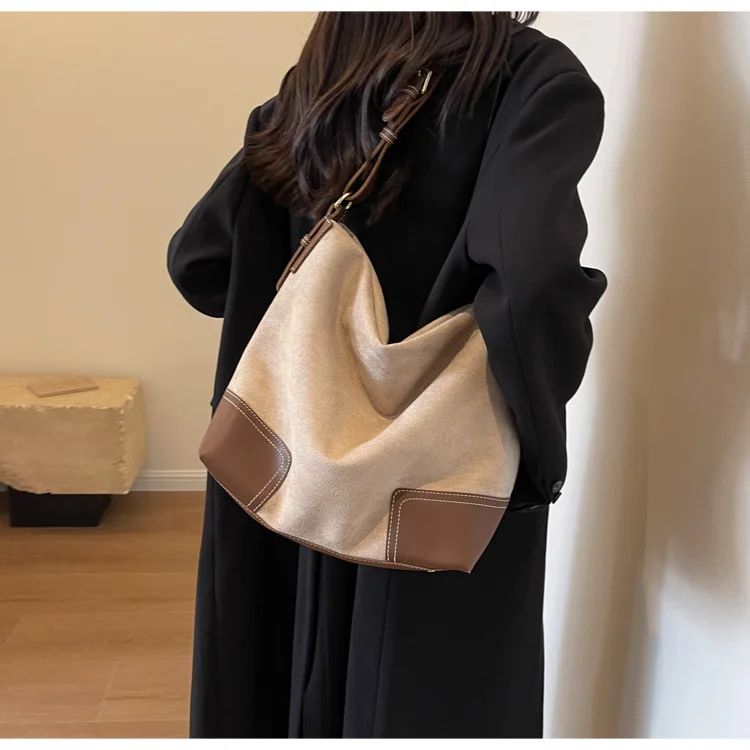Shoulder Bags Trendy Women's Soft PU Shoulder Bags Solid Color Ladies Casual Style Spring Handbag Big Handbags Crossbody Bags