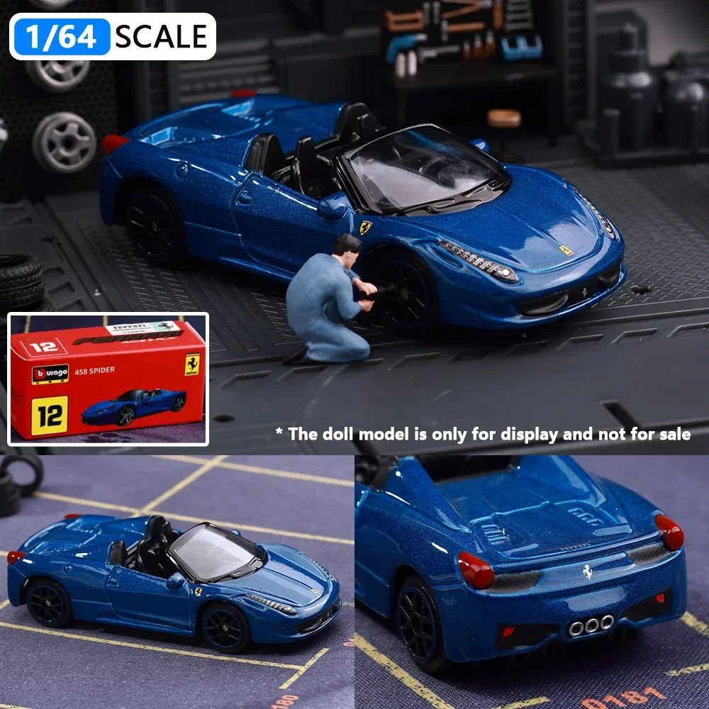 Bburago 1:64 Porsche 911 GT2 Lamborghini Ferrari SP3 812 1959 Cadillac Miniatura de Carro de Liga Fundida Brinquedo de Coleção Presentes
