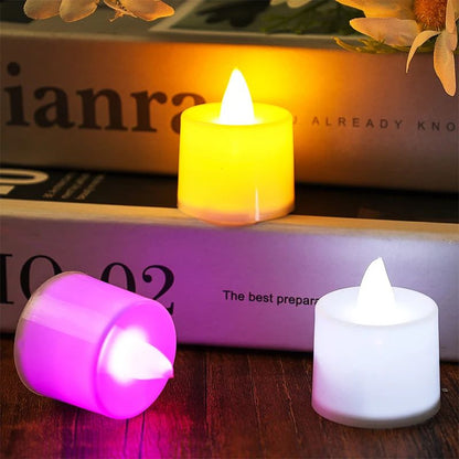 1/48PCS  LED Candle Battery-Power Tealight Flameless Fake Candle Light Christmas Wedding Birthday Wedding Romantic Decor Lamp