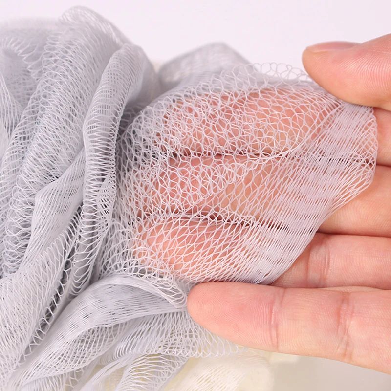 1 Pc Soft Mesh Bath Sponge Balls Cleaning Brush Shower Puff Body Cleaner Exfoliating Scrubbers Bath Flower Bathing Accessories