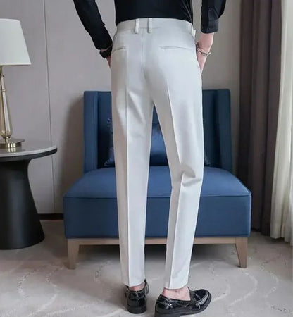 Calças de Terno Masculinas, Calças de Vestir Slim Modernas, Calças Brancas Pretas Azuis Verdes Pantalones Hombre Outono/Inverno Masculino, Novidade 2025