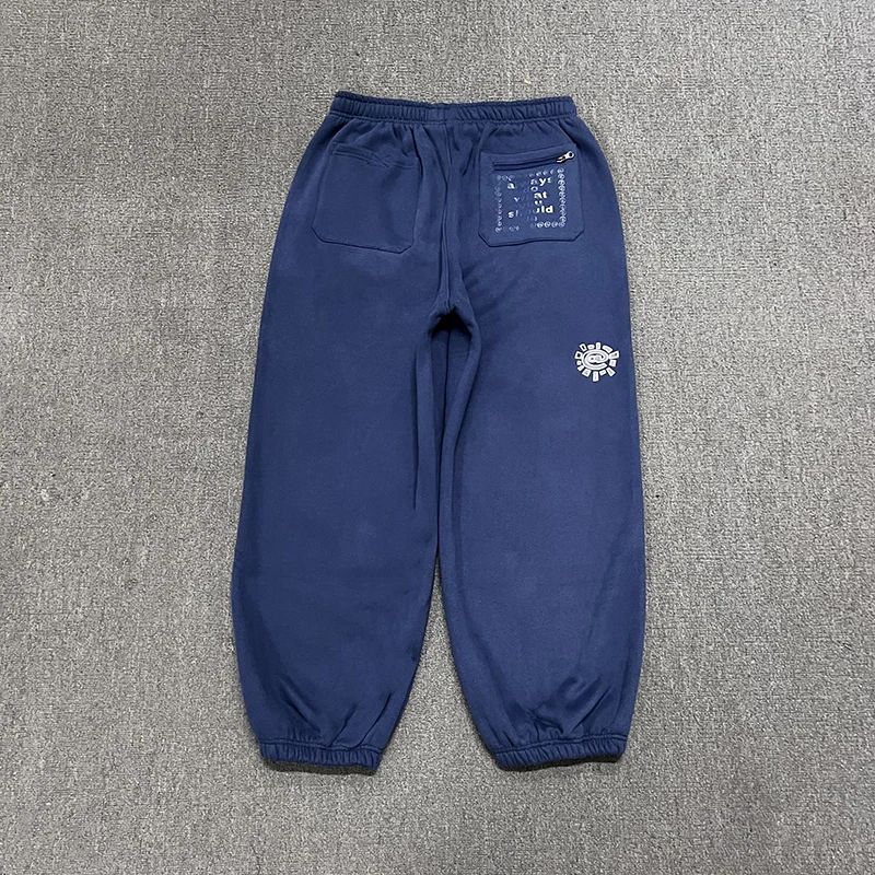 American High Street Black Sweatpants ADWYSD Pants Sunroll Fleece Zipper Pocket Men Women Cleanfit Trousers