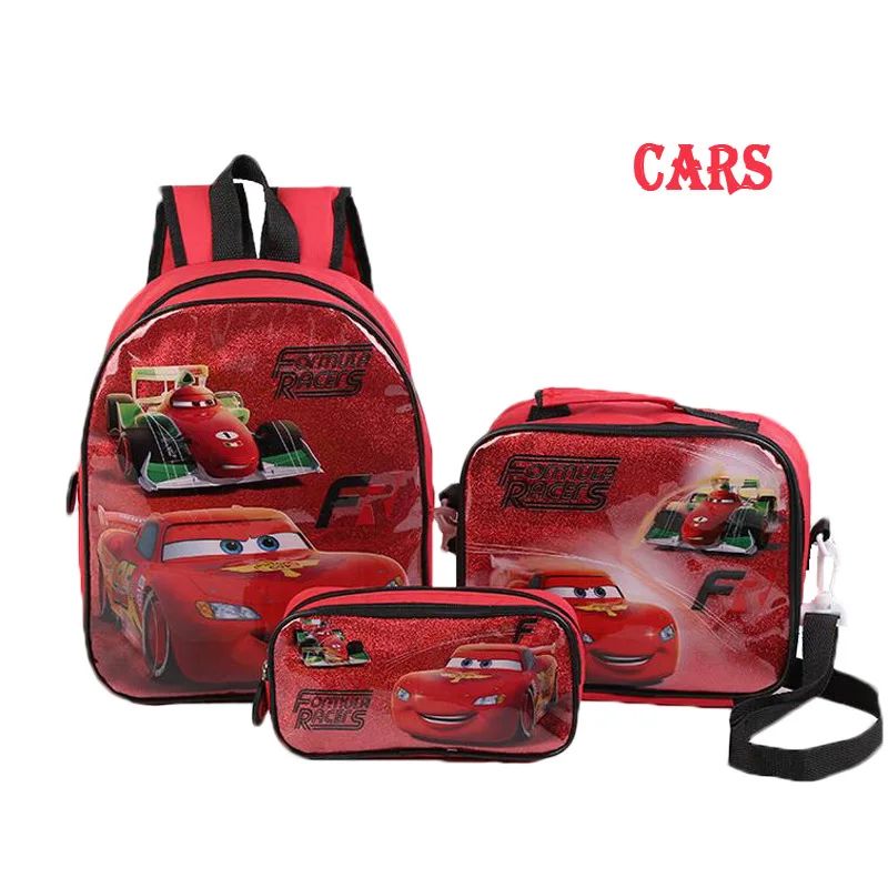 Hot Disney Cartoon Princess Elsa Schoolbag Cute Large-capacity 3-piece Set of Children's Girls Boy Backpack Children's Schoolbag