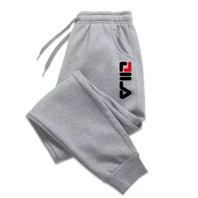 Autumn and winter men's and women's jogging pants, casual pants, wool sports pants, exercise running, gym fitness lace-up sports