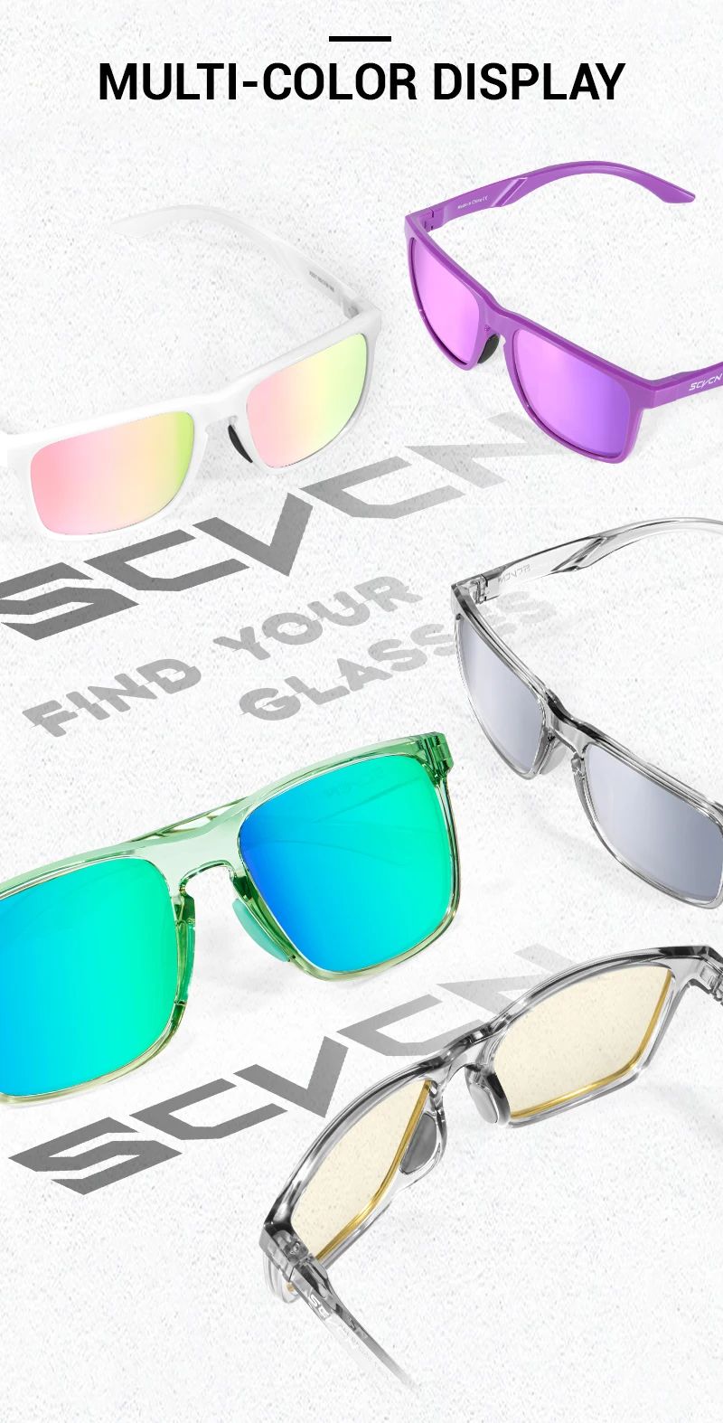 SCVCN Polarized Sunglasses Baseball Cycling Glasses UV400 Bike MTB Dark Glasses Sports Eyewear Bicycle Outdoor Cycling Equipment