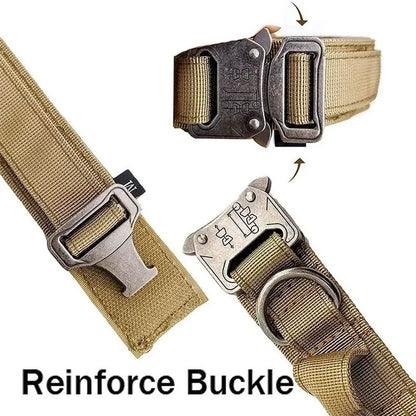 Coleira Tática Estilo Esportivo para Cães, Coleira Utilizável para Cães de Médio a Grande Porte com Capacidade de Tração para Adestramento Canino