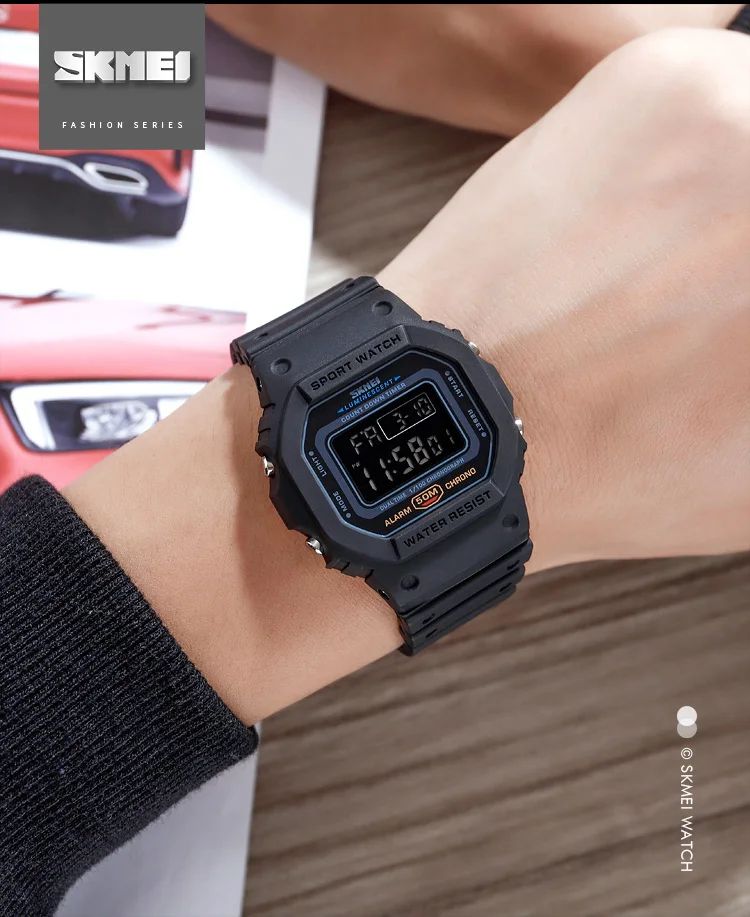 SKMEI 1628 Luxury Digital Men Watches Sports Waterproof Electronic Mens Wristwatches Military Back Light Clock 1988 Reloj Hombre