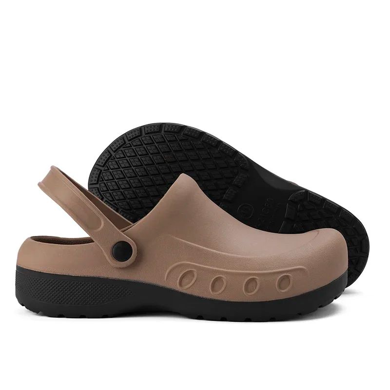 Men Chef Clogs Men Kitchen Shoes EVA Injection Shoes Anti-slip Outsole Comfortable Garden Clogs Waterproof Sandal Big Size 40-46