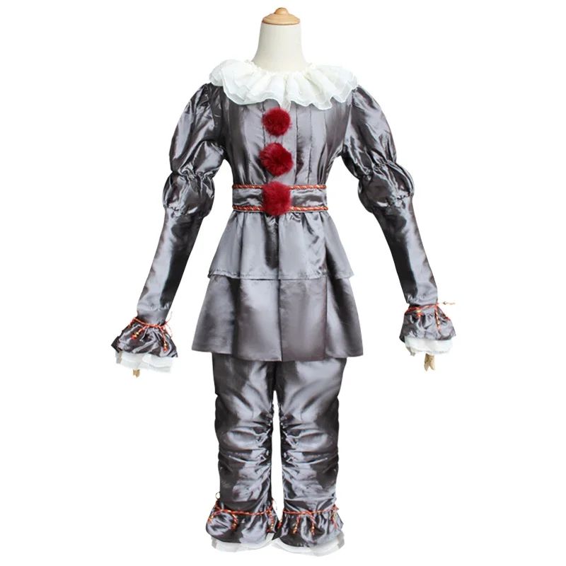Adult Kids Joker Pennywise Cosplay Costume Stephen King It Chapter Horror Clown Halloween Party Costumes Prop Fashion NEW CLOTH