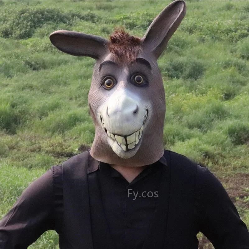 Halloween Costume Yellow Duck Head Party Animal Mask Cosplay Prop Latex Masks Green Fish Mask Funny Duck Bill Realistic Masks
