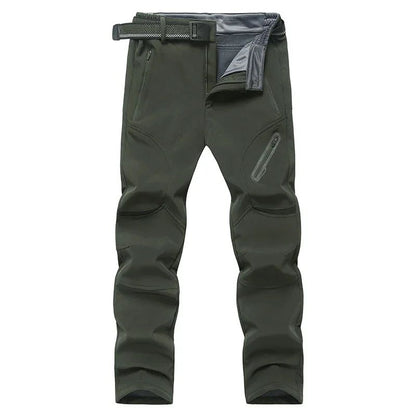 2024 Big Size Waterproof Pants Men Soft Shell Fleece Warm Trousers Male Outdoor Plus Large 9XL 4XL 8XL Work Winter Autumn Black