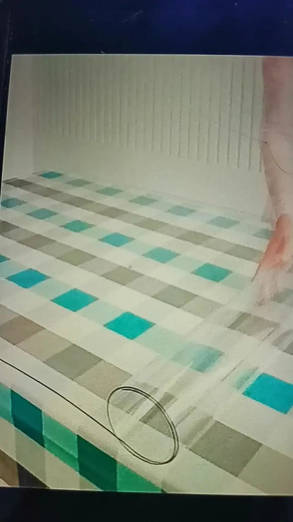 Transparent PVC Round Table Carpet Waterproof Tablecloth Kitchen Pattern Table Cover Glass Soft Cloth Dining Table Mat