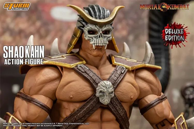 Em Estoque Storm Toys Mortal Kombat BOSS Final Shao Kahn DCMK14 Edição de Luxo Vilão Goro DCMK18 Boneco de Ação Modelo Brinquedos
