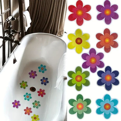 10pcs-Cartoon Pattern Bathroom Bathtub Anti Slip Sticker Staircase Floor Mat Children's Room Self-adhesive Anti Slip Sticker