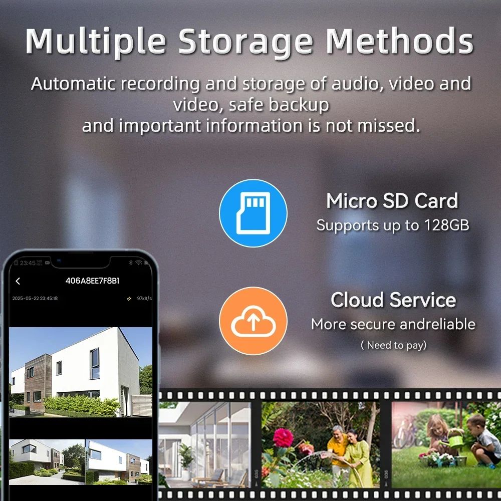 PEGATAH 6K 12MP Outdoor WiFi Camera Three Screen Three Lens 10X Zoom PTZ Automatic Tracking Audible Visual Alarm Security Cam