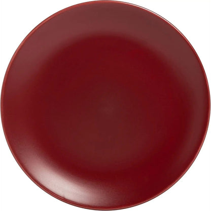 10 Wazee Matte Coupe Dinnerware Set, 16 pc, Red