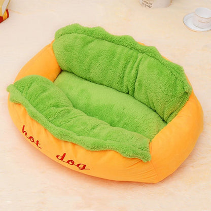Cama para Animais de Estimação Casinha Cachorro Quente Sofá-Cama Canil Tapete Fibra Macia Cão Filhote Quente Removível Lavável Waterlon para Gatos