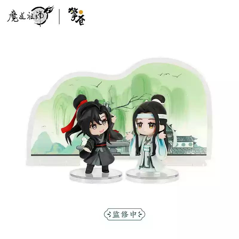 Qingcang Mo Dao Zu Shi Welcome By Qingpan Series Q-Version Anime Figure Wei Wuxian&Lan Wangji Weiying Lanzhan Modelo de Coleção