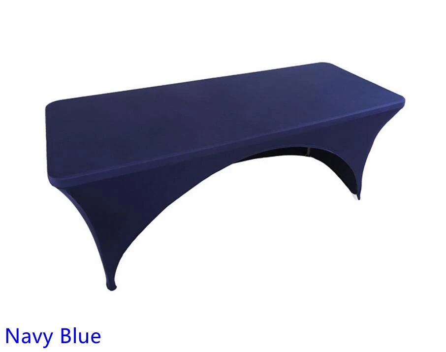 Wedding Spandex Table Cloth Cover Rectangular One Side Open Hotel Banquet Birthday Party Show Decoration Nice Look Design