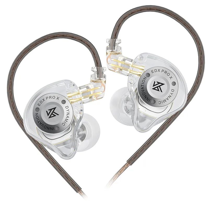 Fone de Ouvido Dinâmico KZ EDX PRO X HIFI com Graves para Música Fone de Ouvido Esportivo com Cancelamento de Ruído KZ EDXPROX ZSTX ZSN PRO ZAS EDA ZVX
