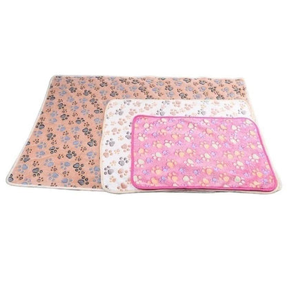 Cobertores para cães Gatos Cobertor de estimação de lã macia e fofa Quente Design de estampa fofa Patinha de cachorro gatinho Pequeno