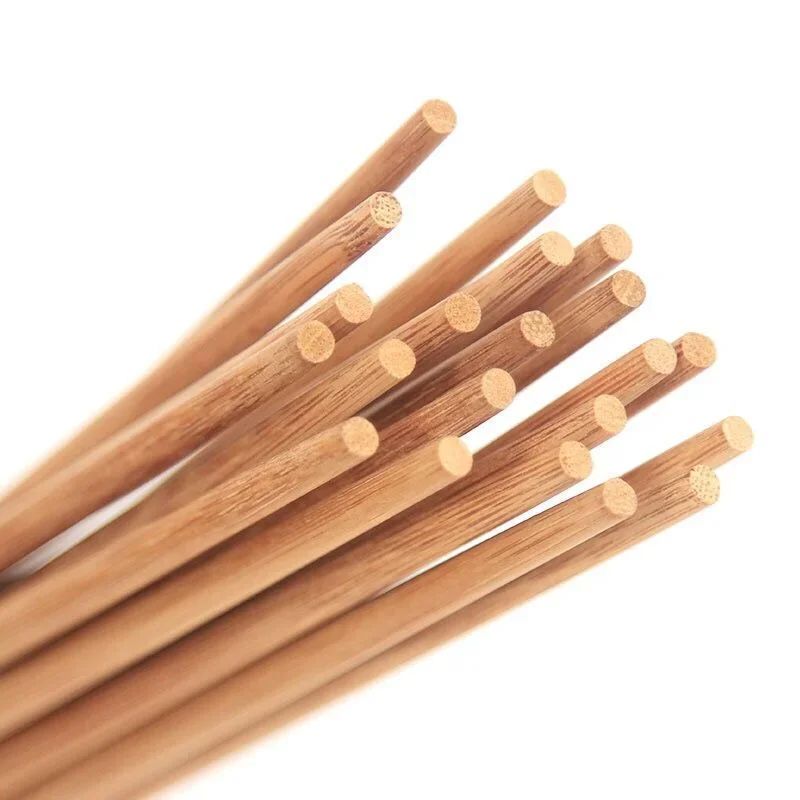 Hashis de Madeira de Bambu Natural Artesanais Hashis de Bambu para Cozinha Doméstica 24cm Reutilizáveis para Sushi e Utensílios de Mesa