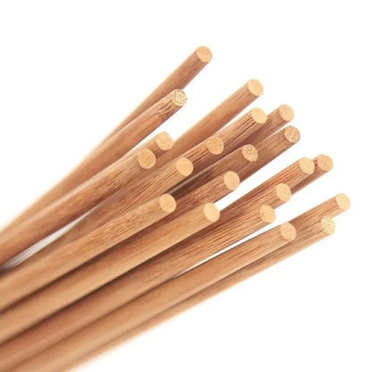 Hashis de Madeira de Bambu Natural Artesanais Hashis de Bambu para Cozinha Doméstica 24cm Reutilizáveis para Sushi e Utensílios de Mesa