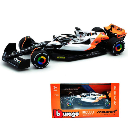 Bburago 1:43 2024 F1 Mclaren MCL38 Grande Prêmio de Mônaco Carro de Liga Miniatura Modelo Diecast #4 Lando Norris #81 Oscar Piastri Brinquedo