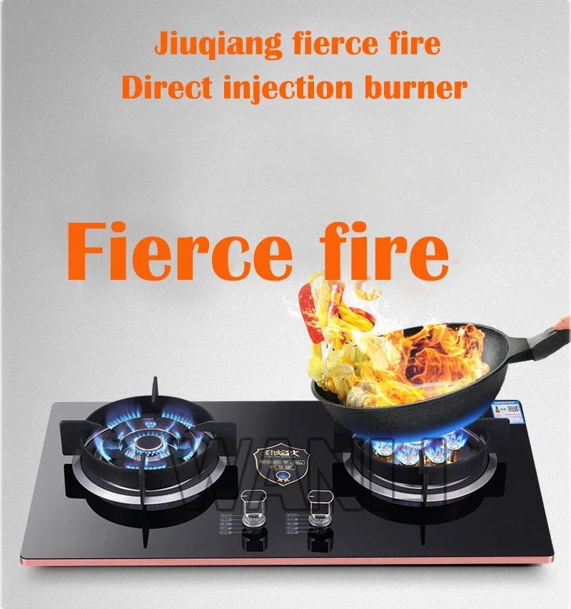 Home Electric Household Embedded Desktop Energy-Saving Induction Cooker Natural Gas Liquefied Gas Stove Double Stove Eye Tempere