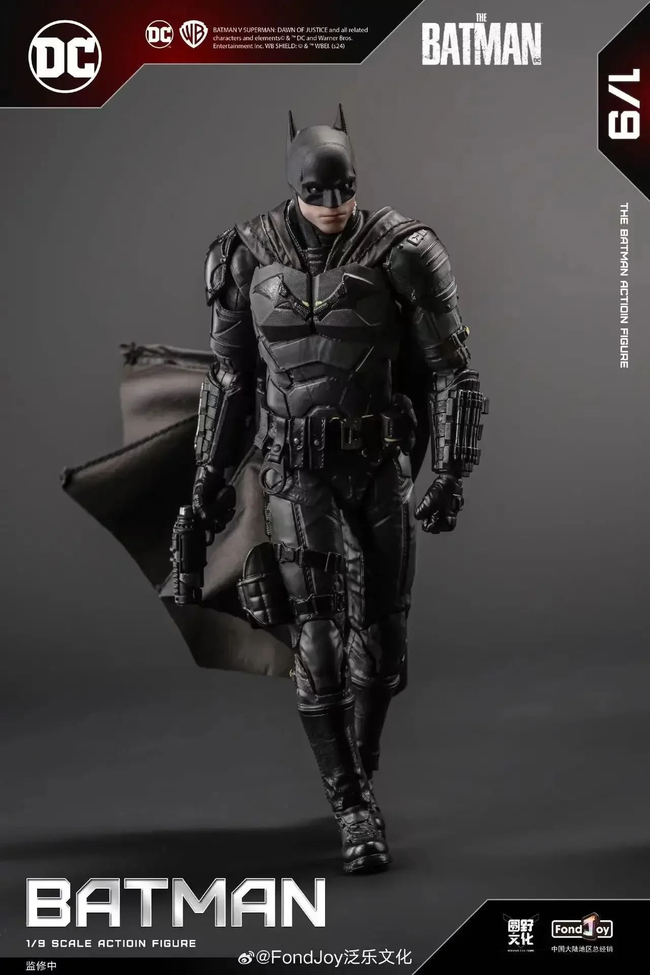 Fondjoy The Batman Anime Figure Pattinson Batman Action Figure Dc Justice League 2024 New Decor Children Toys Birthday Gift